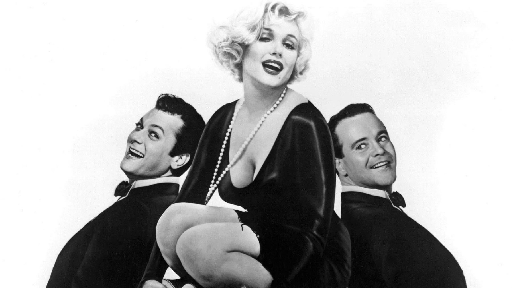 Marilyn Monroe, Tony Curtis y Jack Lemmon. (Foto: Filmin)