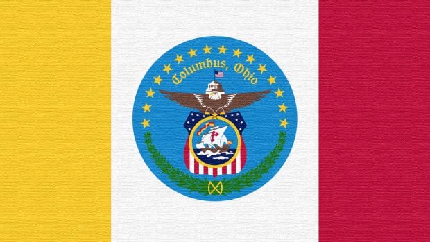 ciudad de Ohio, Columbus, Bandera, Estados Unidos