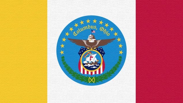 ciudad de Ohio, Columbus, Bandera, Estados Unidos