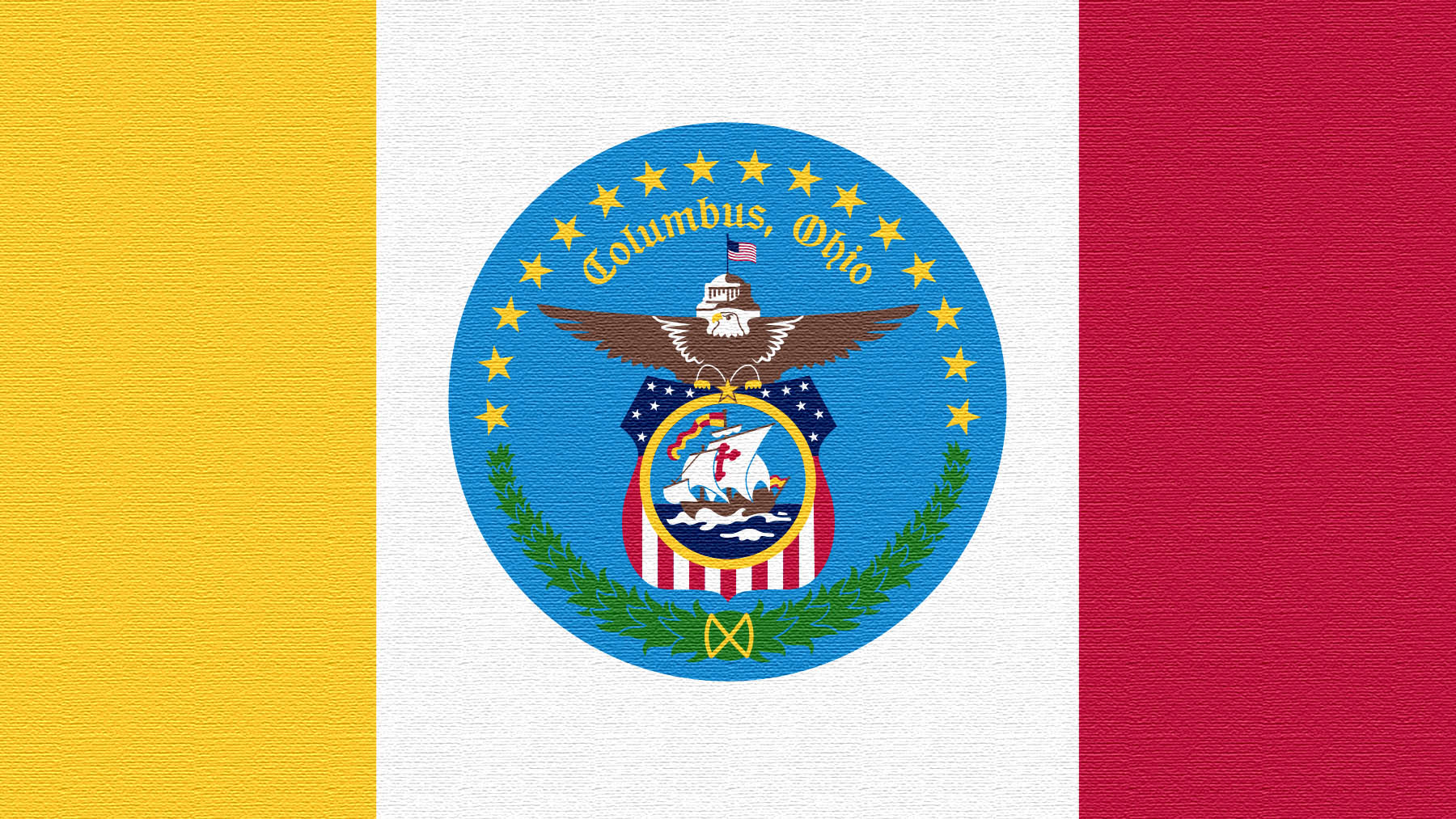 Bandera de Columbus, ciudad de Ohio. Foto: Alex43223 en Wikimedia Commons.