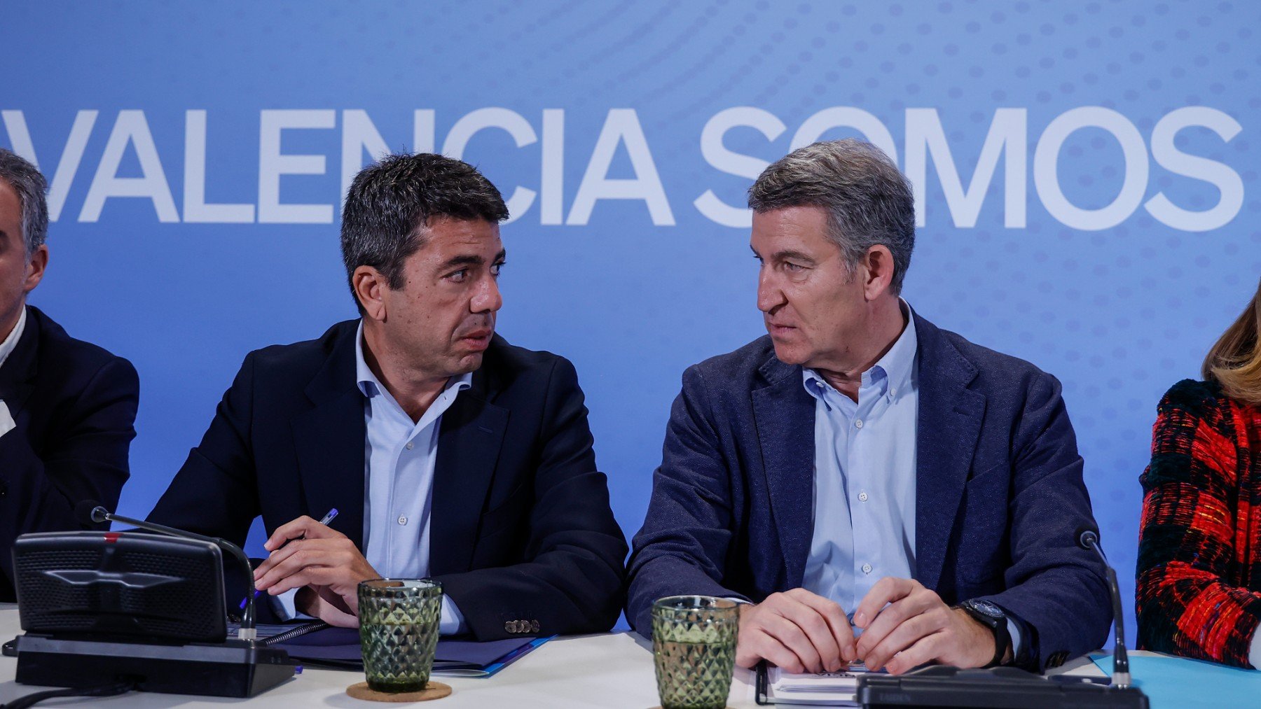 El presidente de la Generalitat Valenciana, Carlos Mazón y el presidente del PP, Alberto Núñez Feijóo.