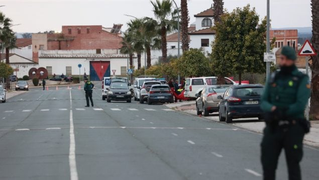 Lugar en el que se produjo el asesinato en Gerena (Sevilla).