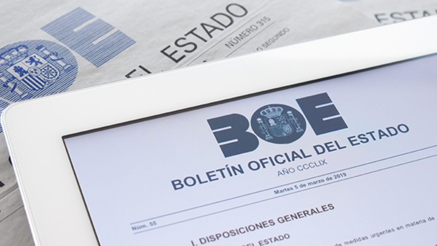 BOE en una pantalla de tablet. (Foto: Boe.es)