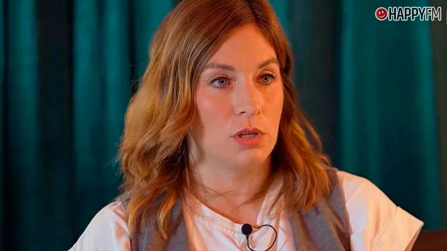 Leire Martínez durante su entrevista para Mediaset España.