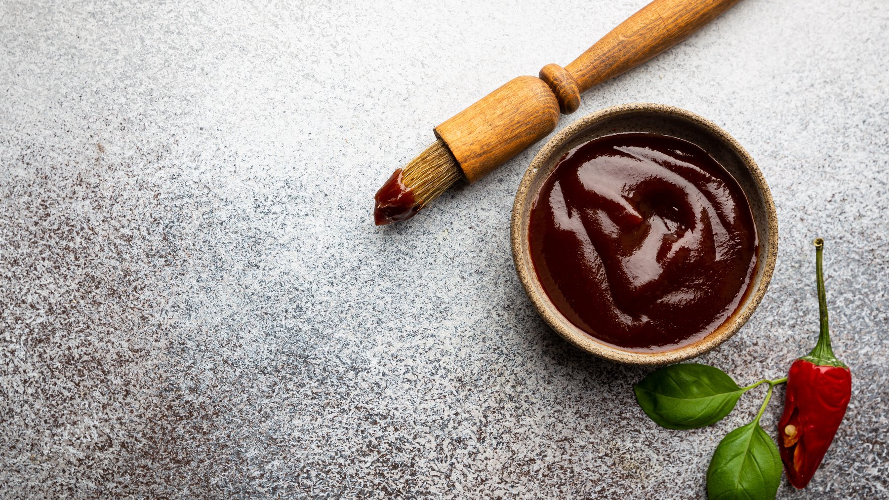 Barbecue sauce in a saucer