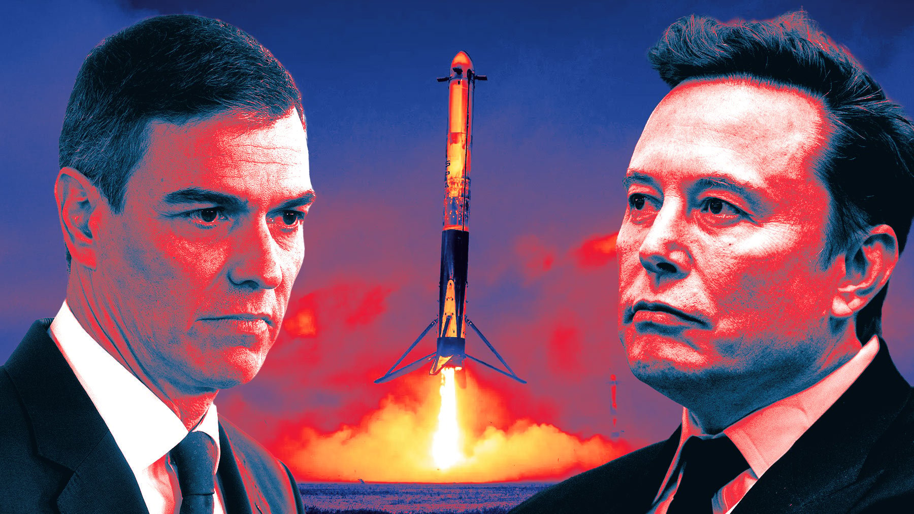 Pedro Sánchez y Elon Musk.