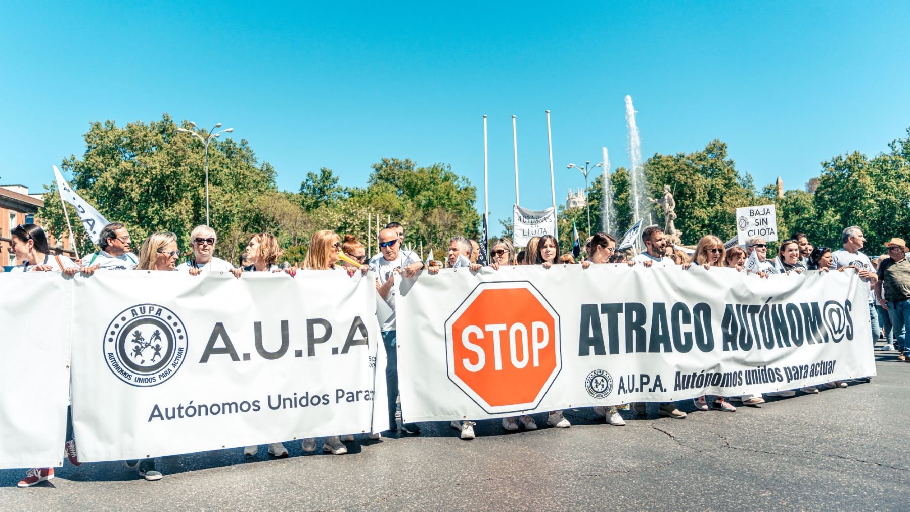 Una manifestación de trabajadores autónomos. (EP)