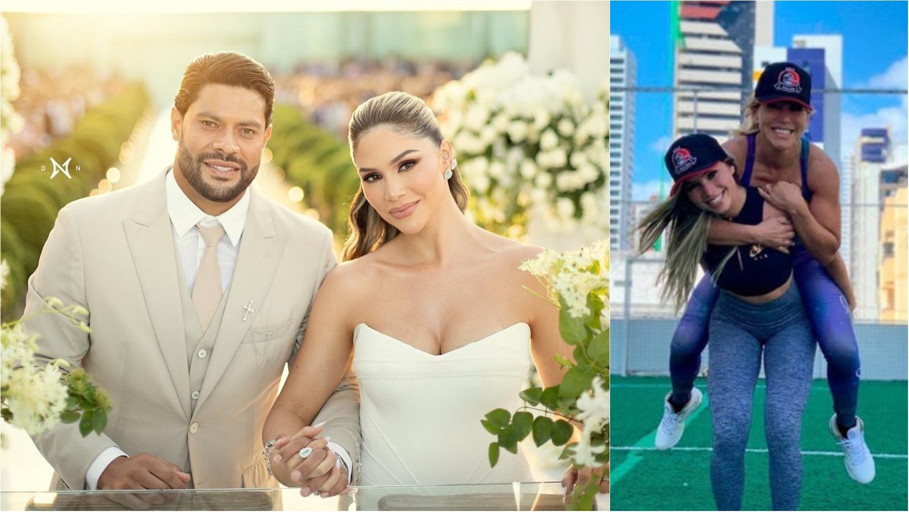 Hulk y Camila en la boda.