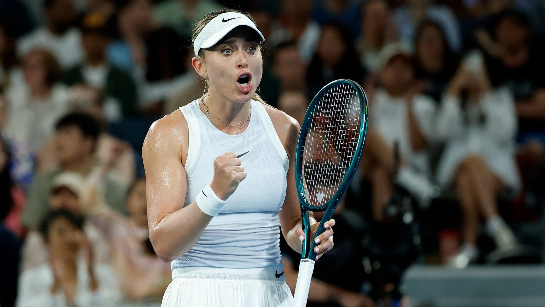 Badosa celebra su victoria ante Xinyu Wang en el Open de Australia. (Getty)