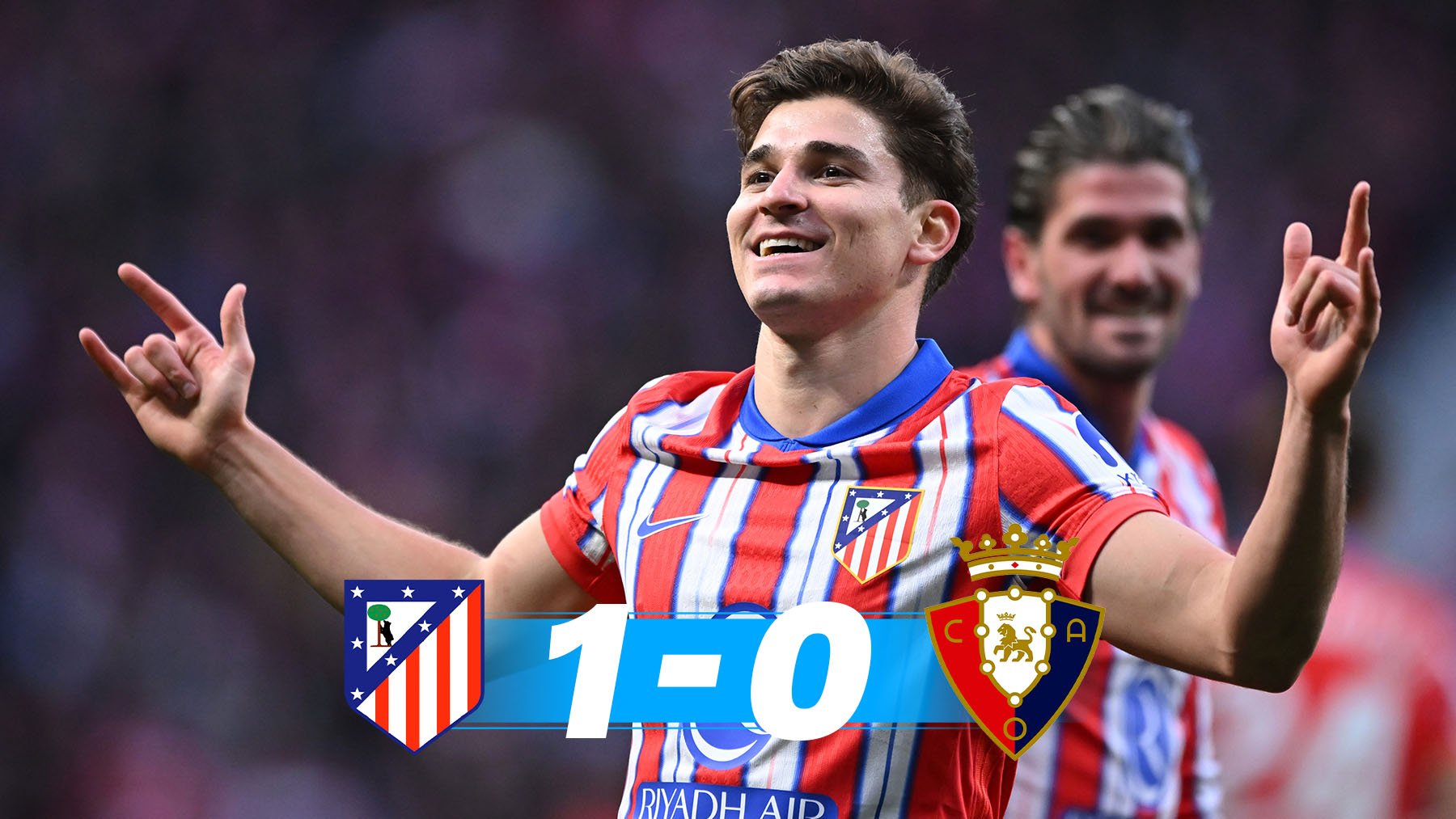 El Atlético de Madrid ganó a Osasuna.