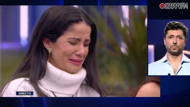 Ana Herminia, entre lágrimas al escuchar a Ángel Cristo Jr en GH DÚO 3. (Mediaset)