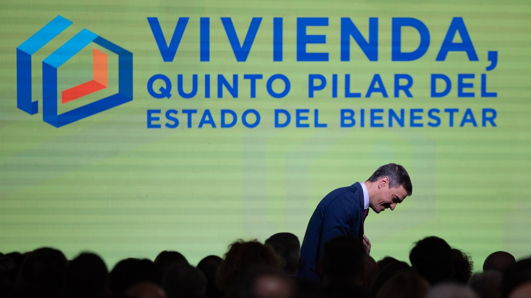 Pedro Sánchez, este lunes, en un acto del Gobierno. (Foto: EP)