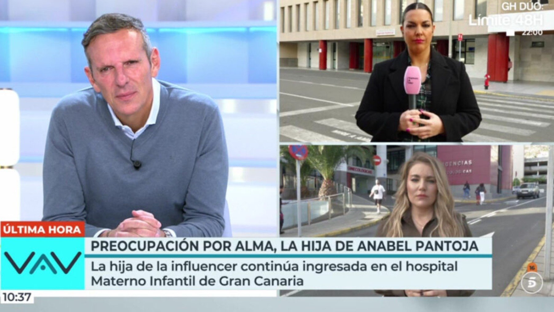 Joaquín Prat informa sobre el estado de salud de la hija de Anabel Pantoja en ‘Vamos a ver’.