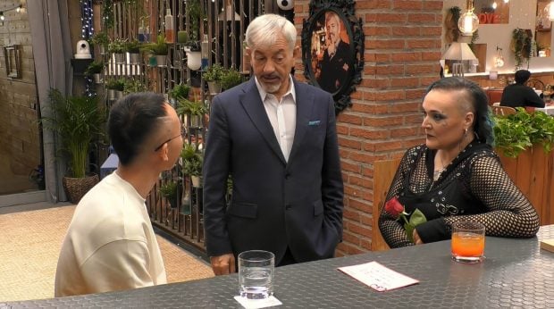 Wen, Carlos Sobera y Tami en First Dates. (Mediaset)