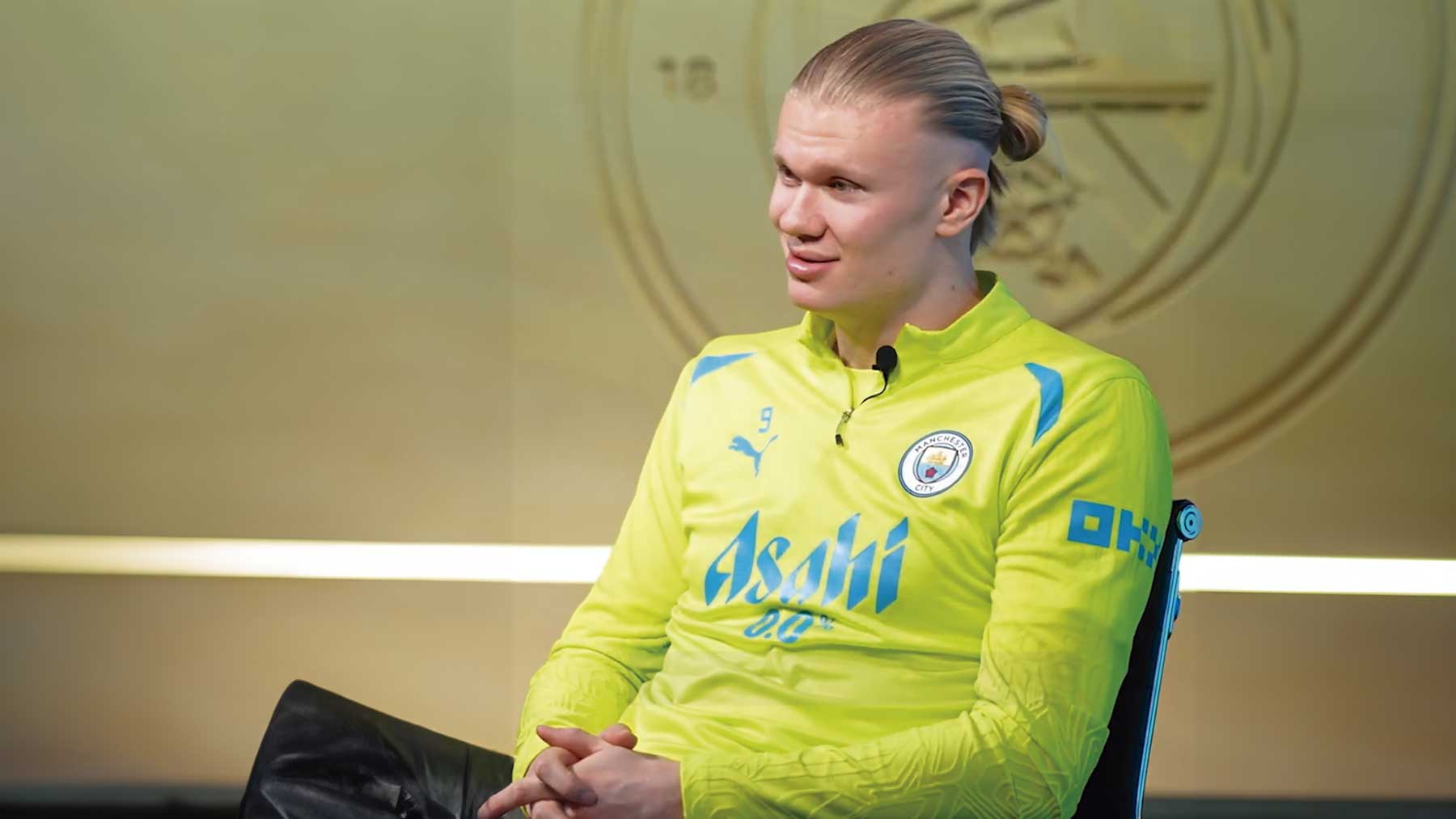 Erling Haaland durante la entrevista que ha concedido a ‘TNT Sports’.