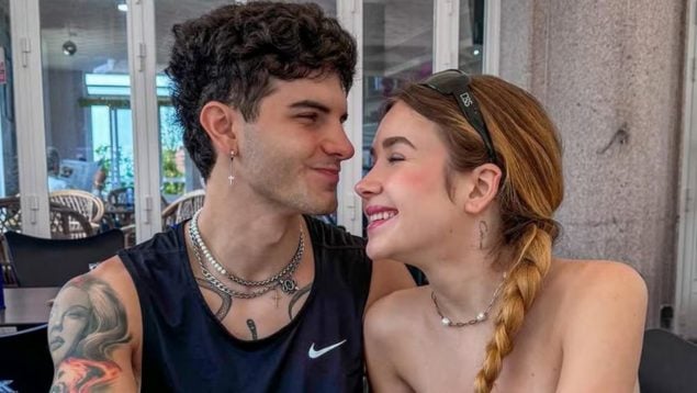 Natalia Jiménez posando en Instagram con su novio