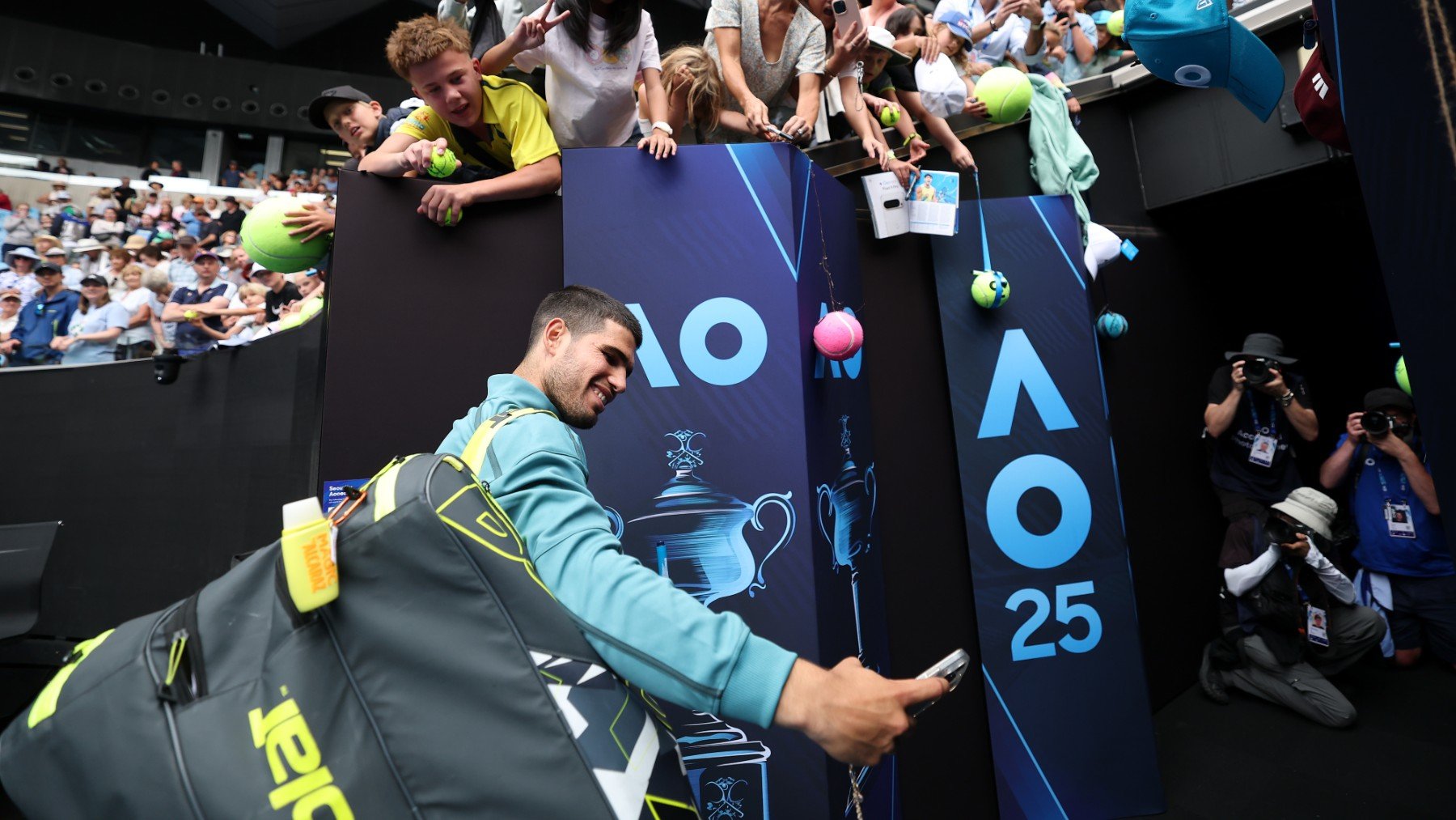 Alcaraz, en el Open de Australia. (Getty)