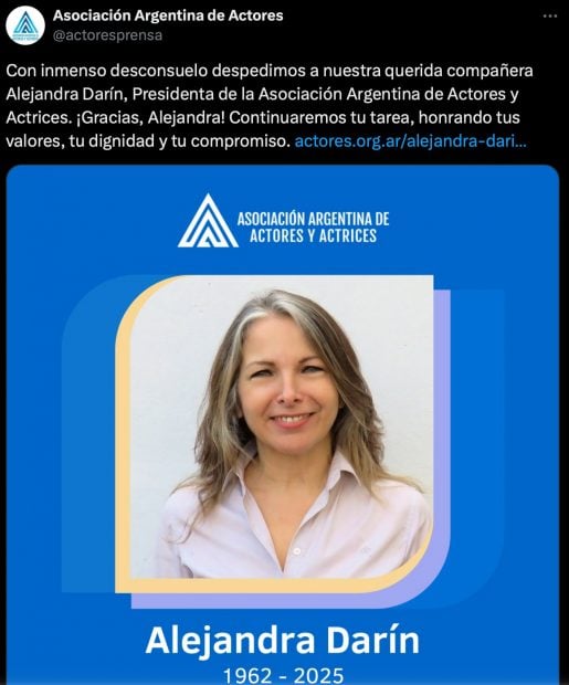 Publicación de la Asociación Argentina de Actores y Actrices. (X)