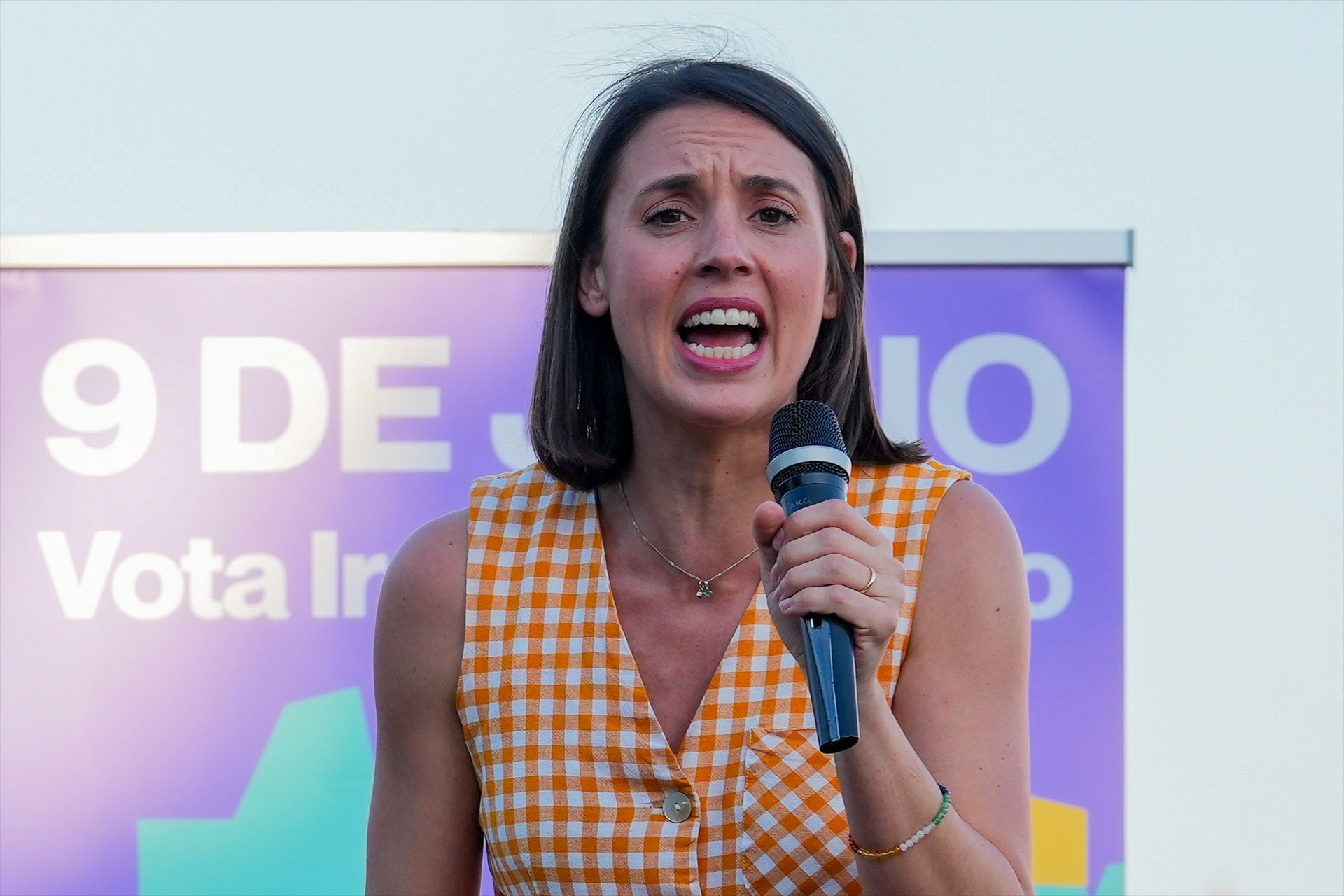 Irene Montero en un acto electoral. (FOTO: E.P.)