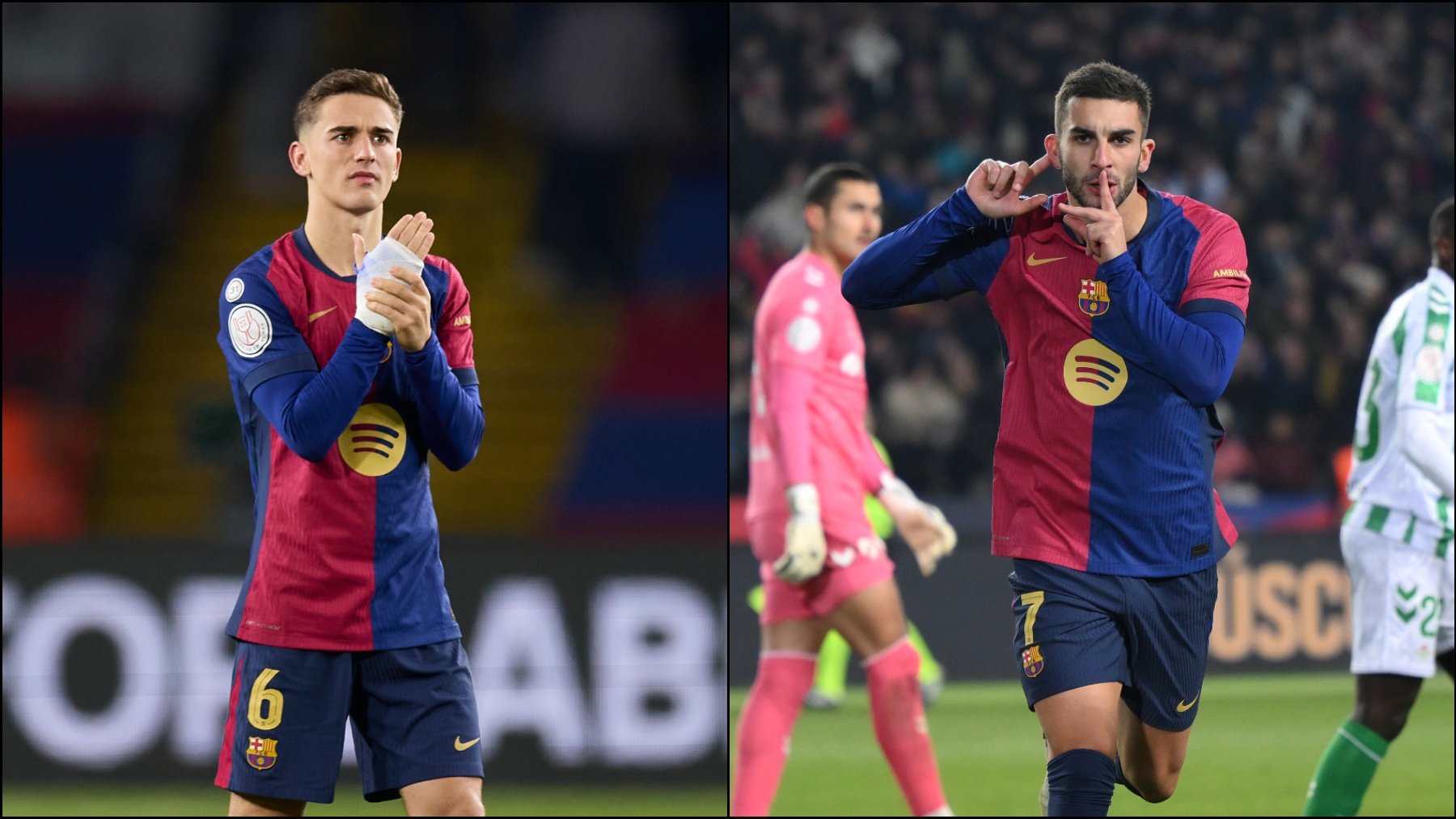 Gavi y Ferran Torres en el Barcelona-Betis.