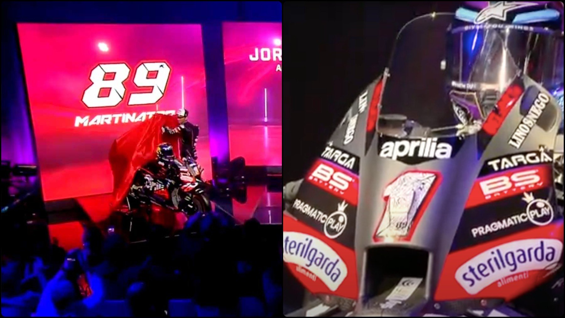 Jorge Martín desvela su nueva Aprilia con el número ‘1’.