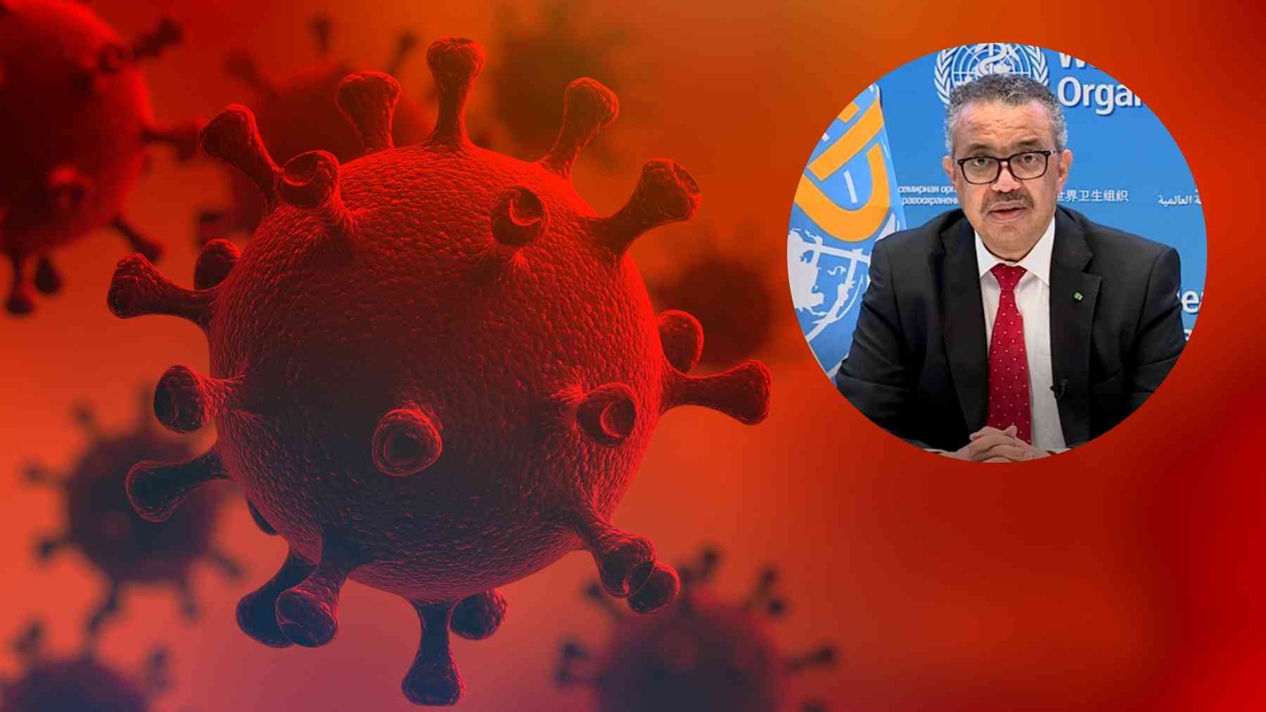 Virus y Tedros Adhanom Ghebreyesus.