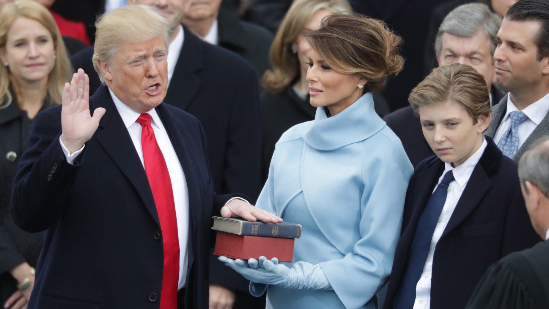 Juramento en la toma de posesión de 2017. (Foto: Getty Images)