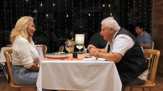 Merys y Nacho en First Dates. (Mediaset)