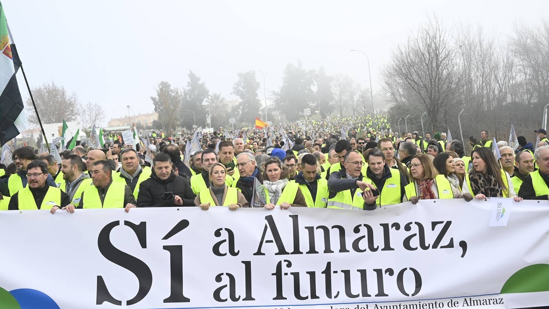 Imagen de una manifestación en Almaraz.