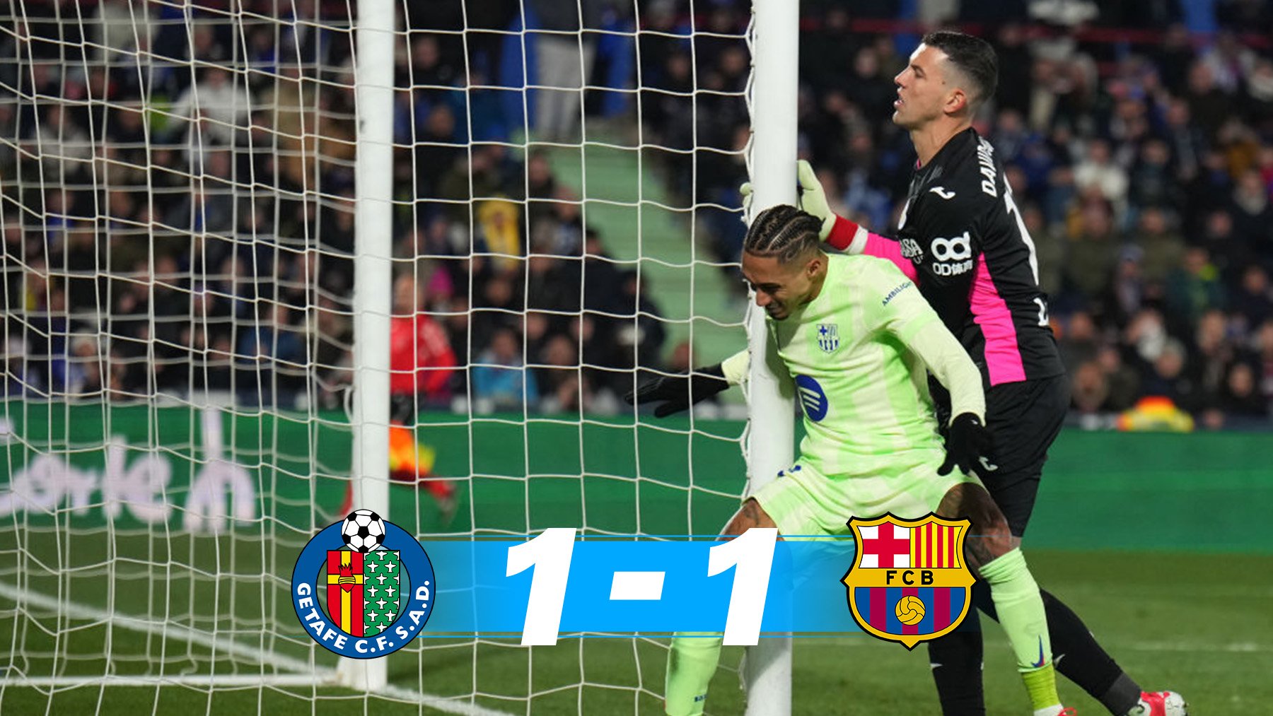 El Getafe baja a la tierra al Barcelona.