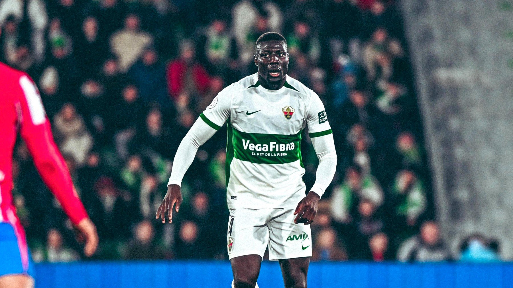 Bambo Diaby, jugador del Elche, en un partido.