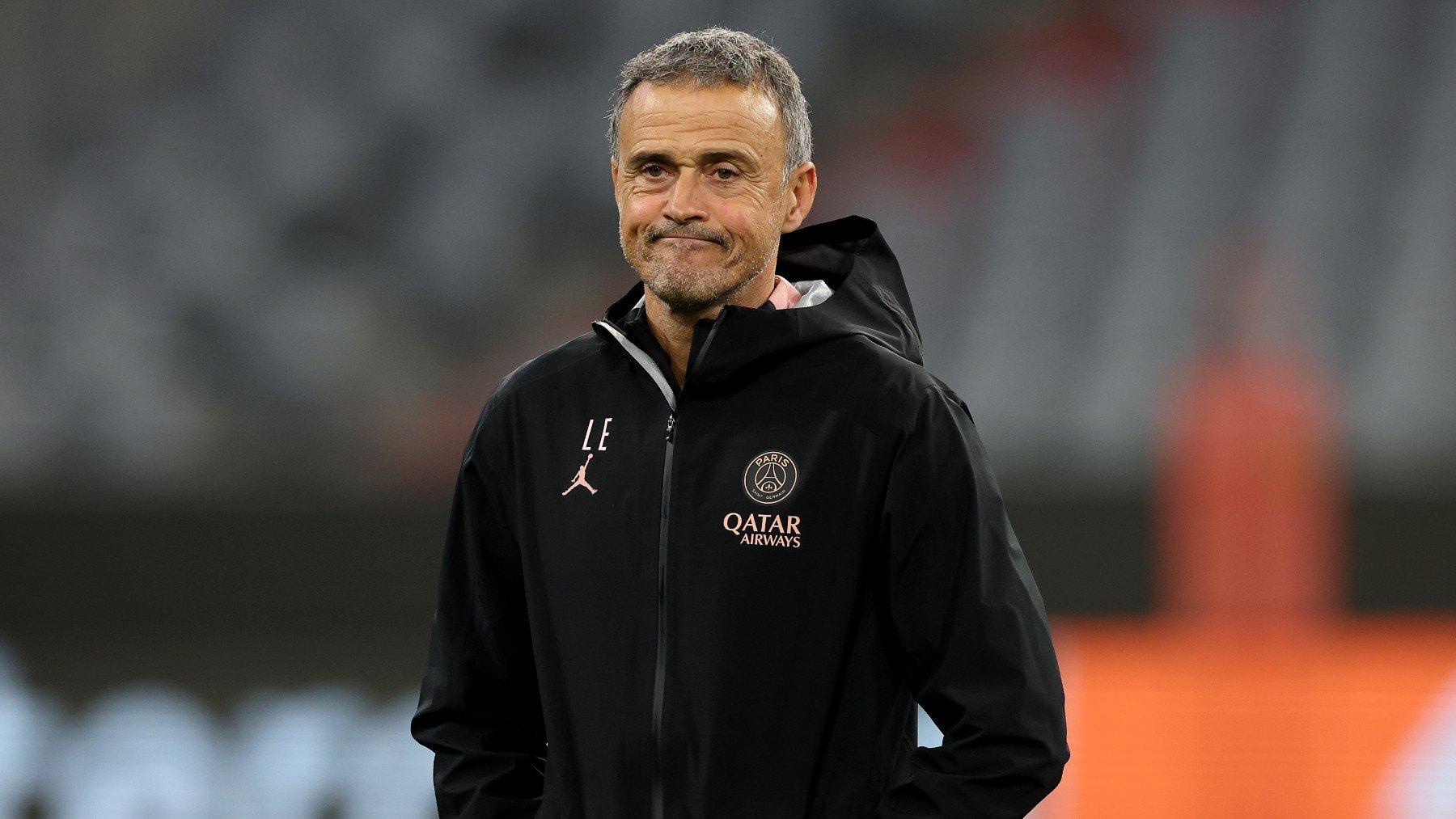 Luis Enrique, durante un entrenamiento con el PSG. (Getty)