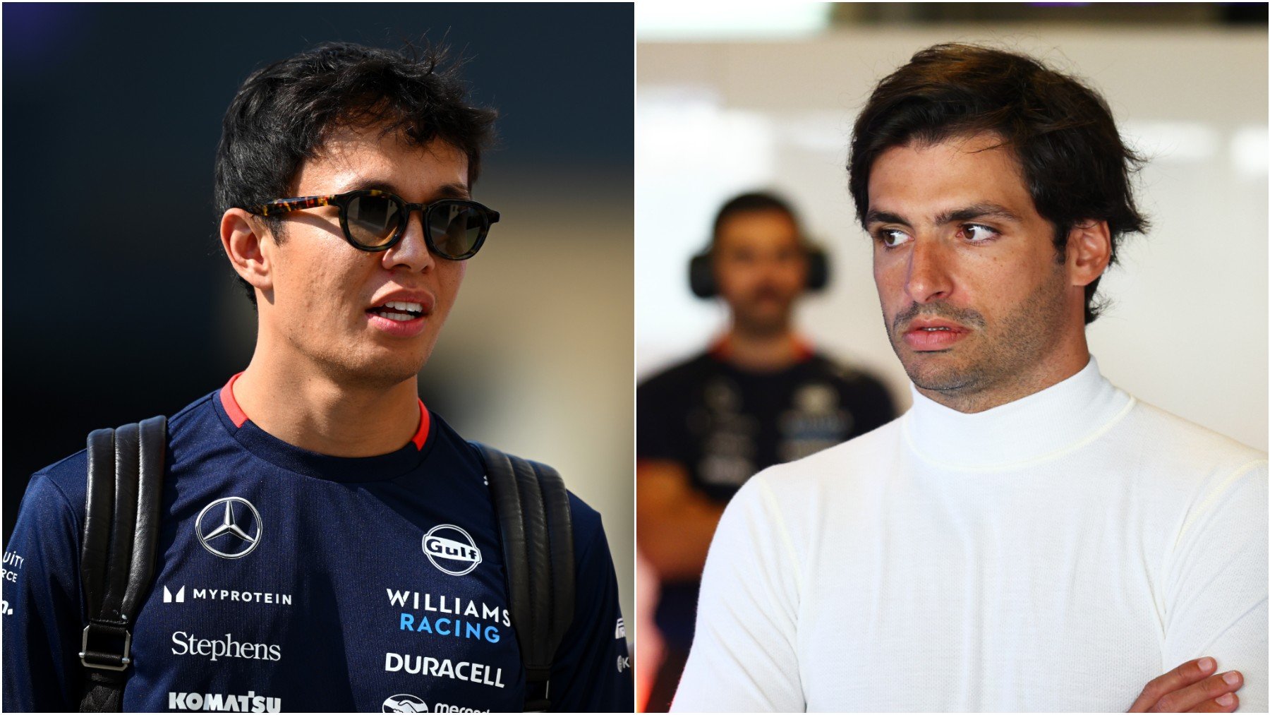 Alexander Albon y Carlos Sainz. (Getty)