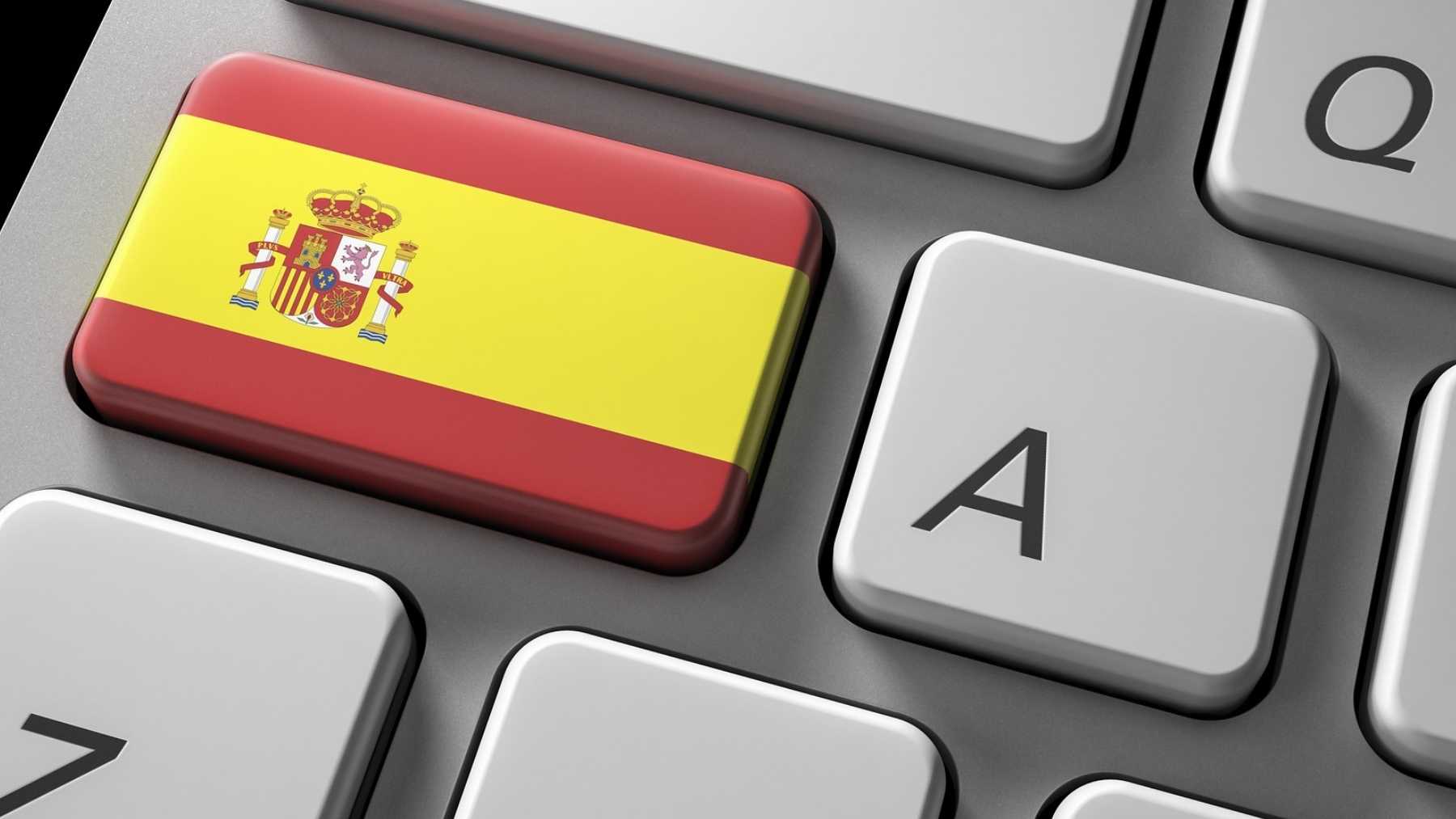 Bandera de España en el teclado.