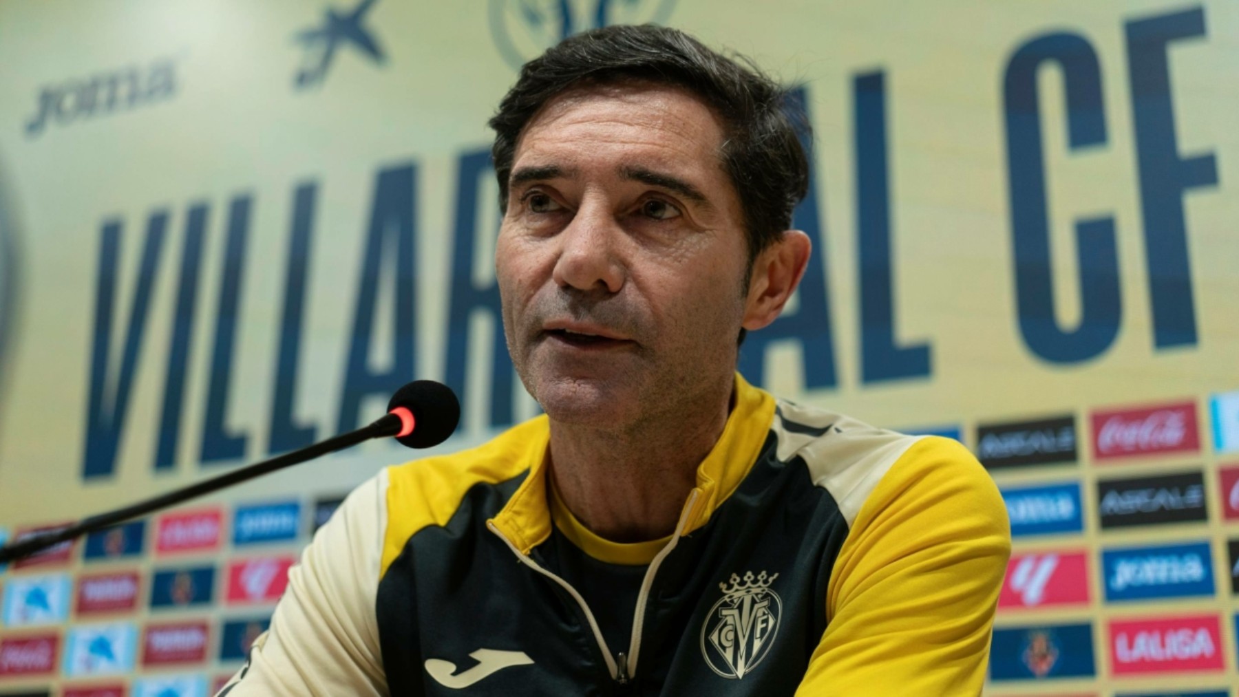 Marcelino, en la rueda de prensa.