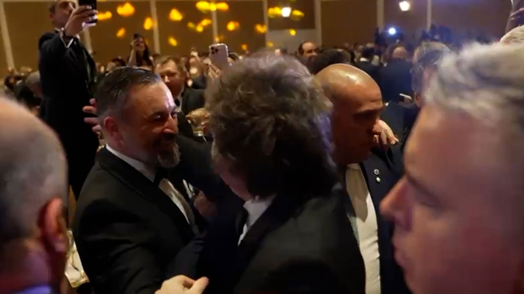 Santiago Abascal y Javier Milei en la cena de gala previa a la toma de posesión de Donald Trump.