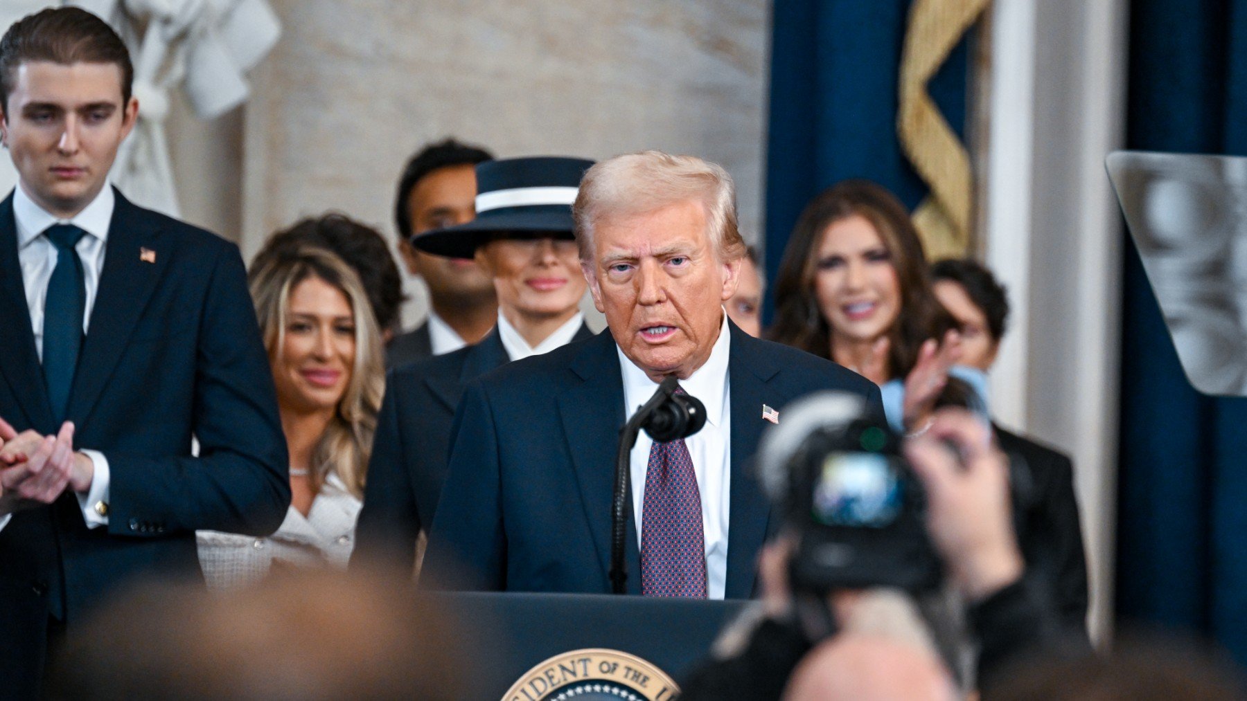 Donald Trump en su discurso de investidura. (Foto: Getty Images)