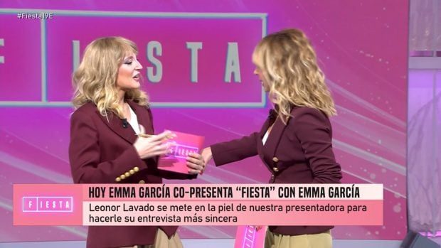 Leonor Lavado sorprende a Emma García con su imitación (Mediaset).