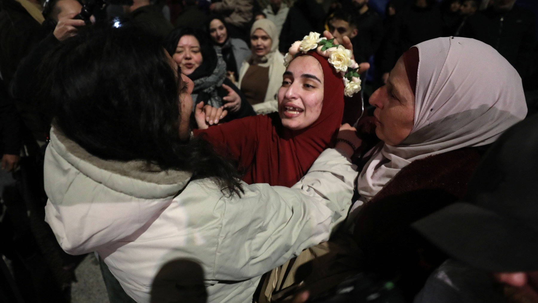 Una de las presas palestinas liberadas por Israel.