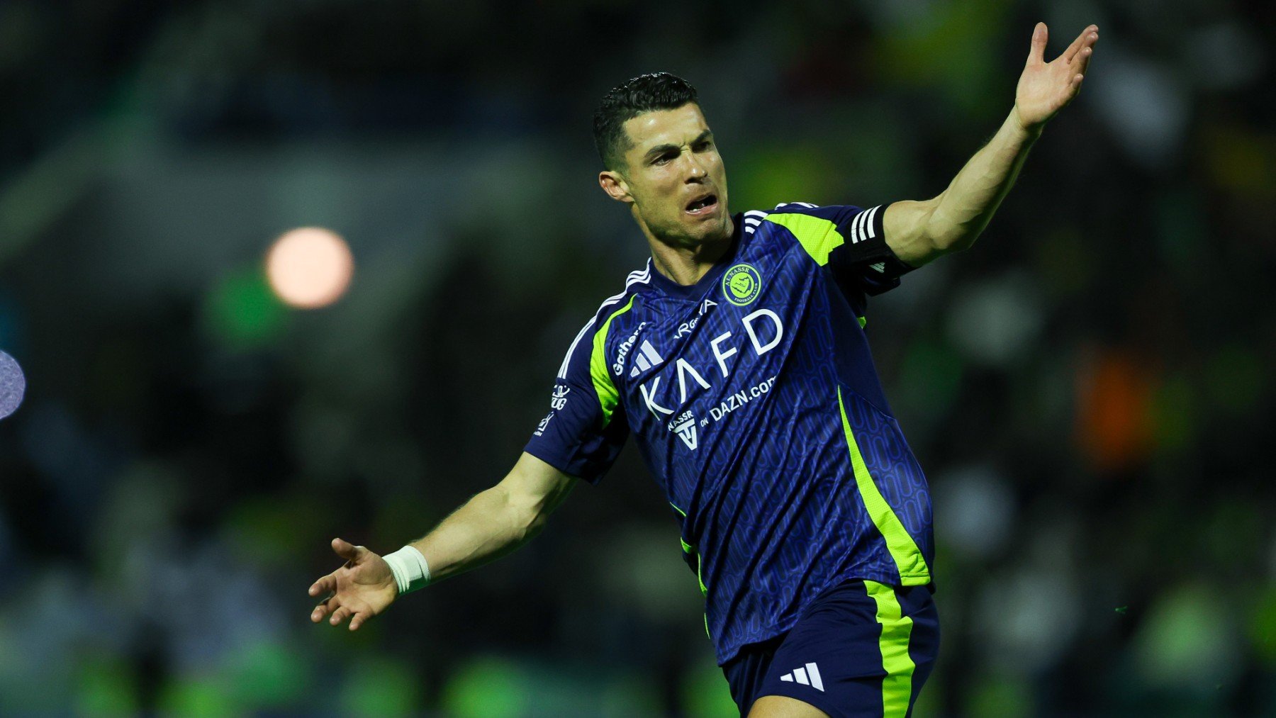 Cristiano Ronaldo celebra un gol con Al Nassr. (Getty)