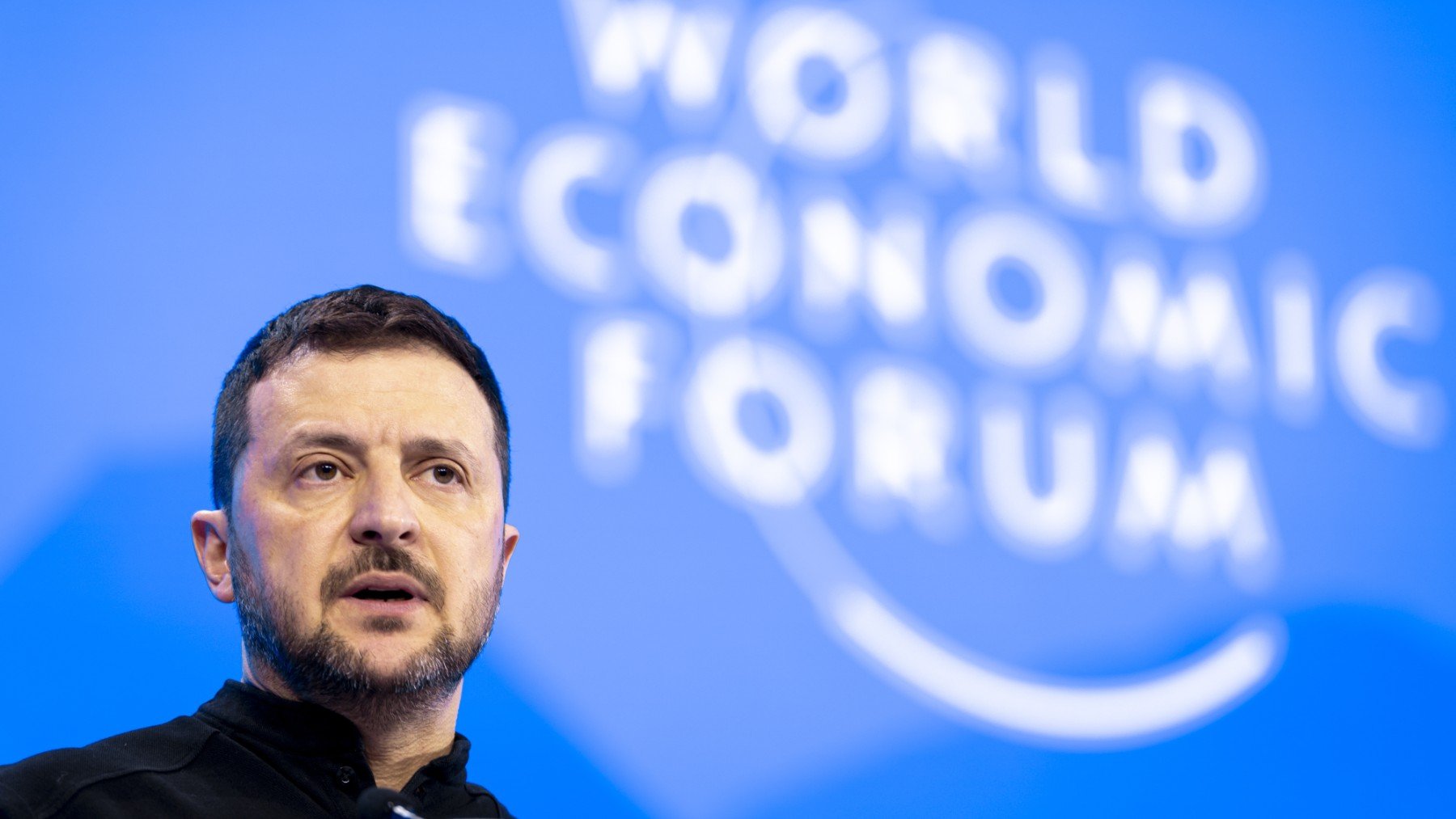 Volodímir Zelenski en Davos. (Efe)