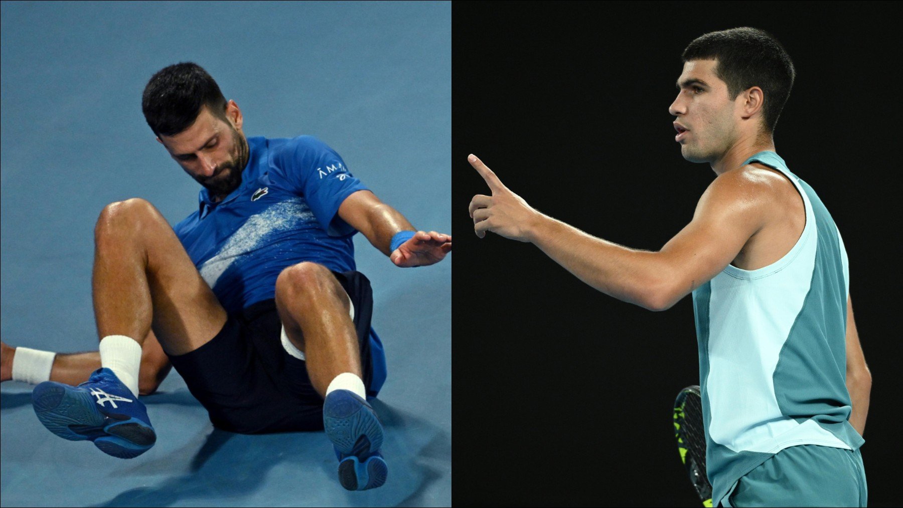 Djokovic y Alcaraz. (EFE)