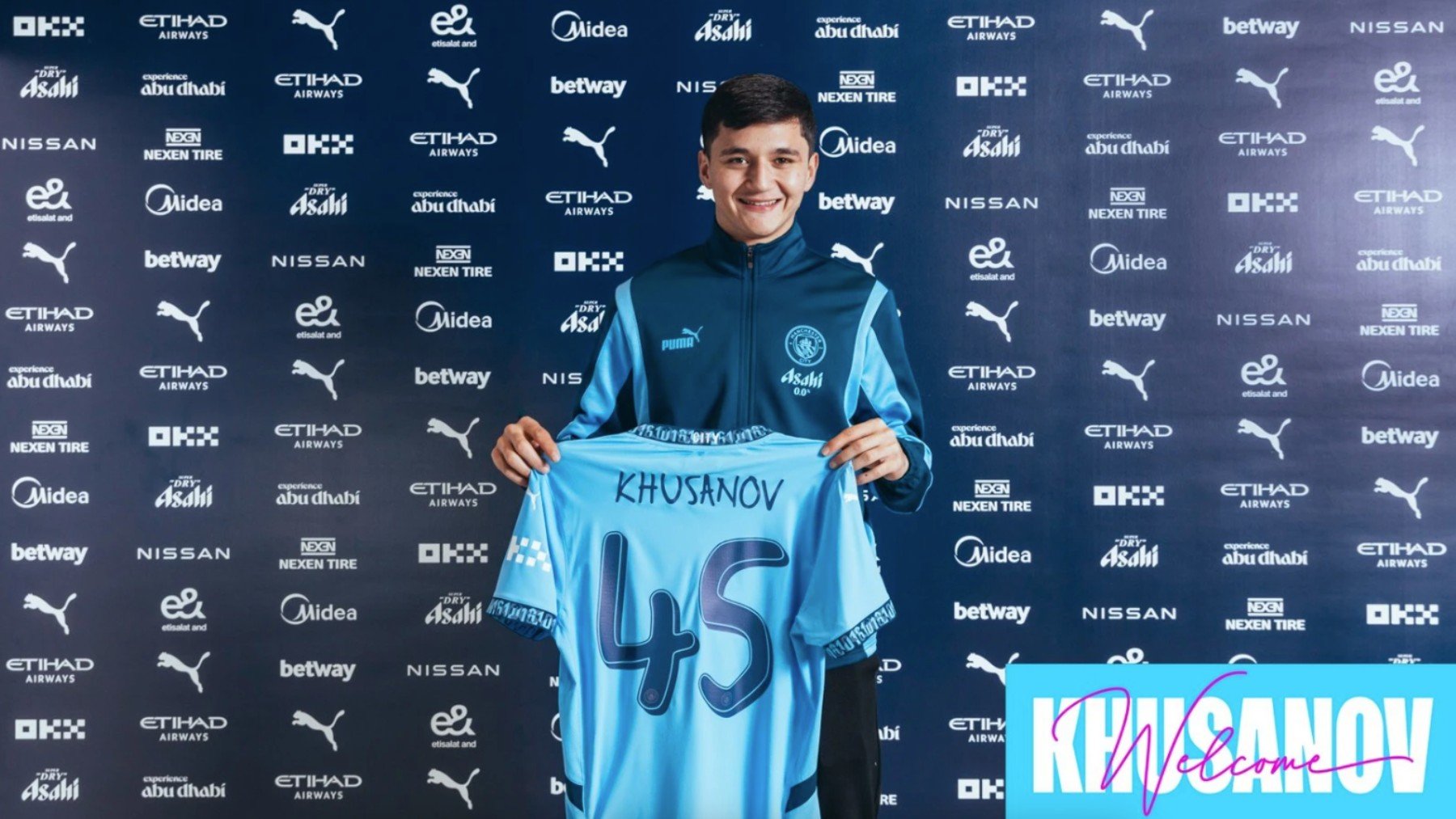 Khusanov elige el dorsal 45 en el City.