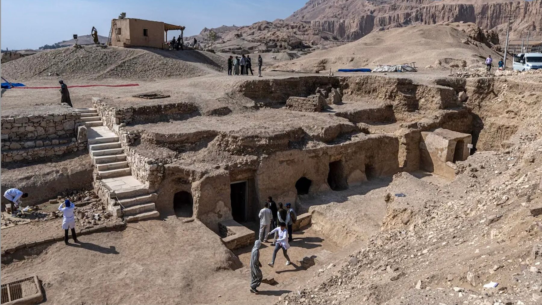 La tumba de Djehuty Mes, supervisor de palacio, fue descubierta por arqueólogos en Luxor. Foto: Khaled Desouki.