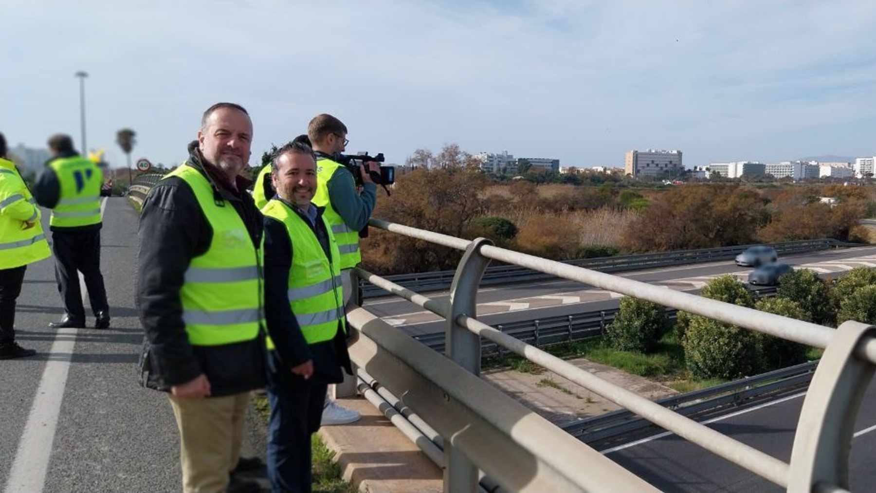 Deudero y Rubio, en su visita a las obras.