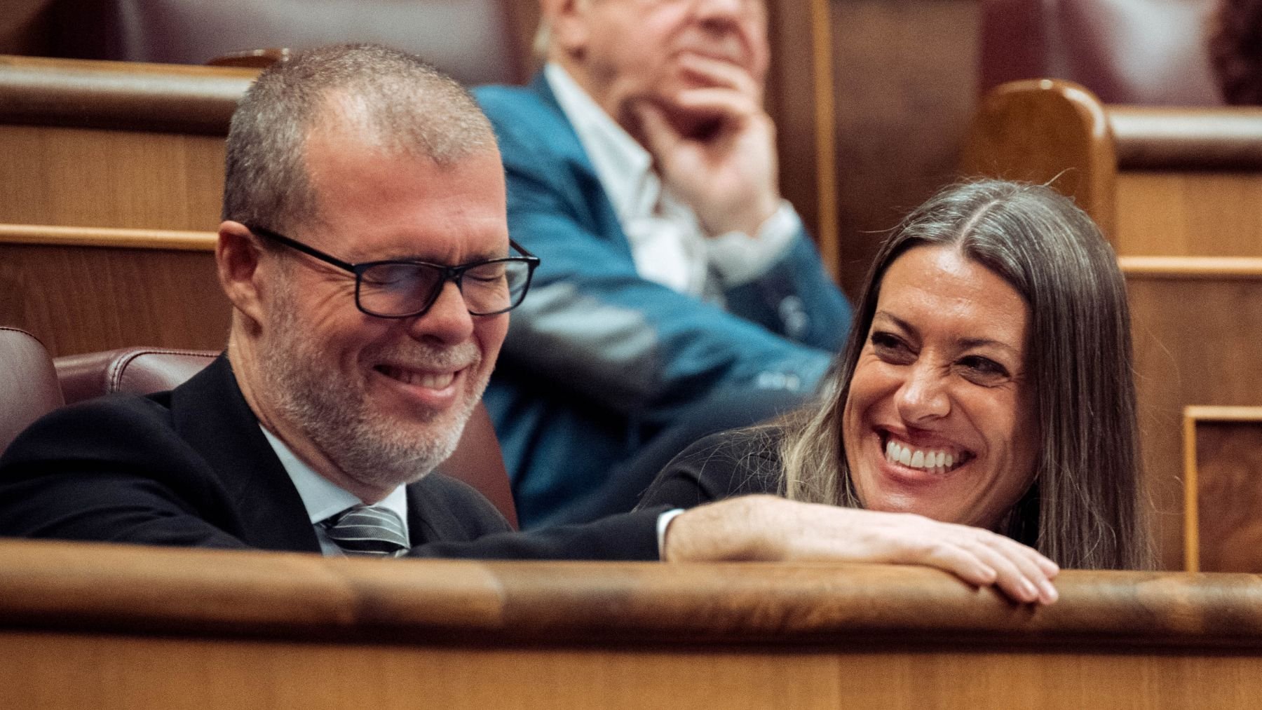 Josep Maria Cruset y Miriam Nogueras, diputados de Junts. (EP)