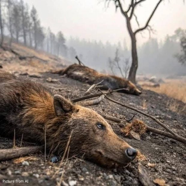 Osos falsos incendios california