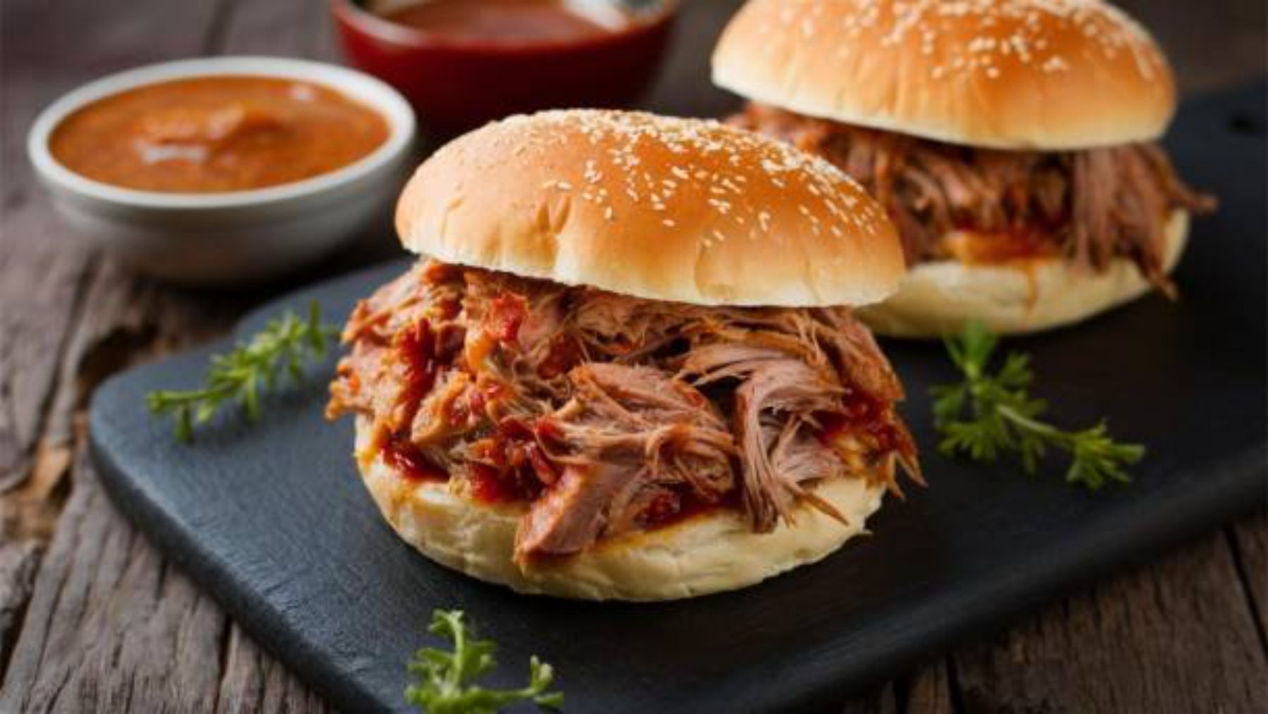 Hamburguesas con pulled pork.