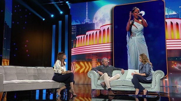 María José Suárez, Bertín Osborne y Pastora Soler en El Show de Bertín. (RTVA)