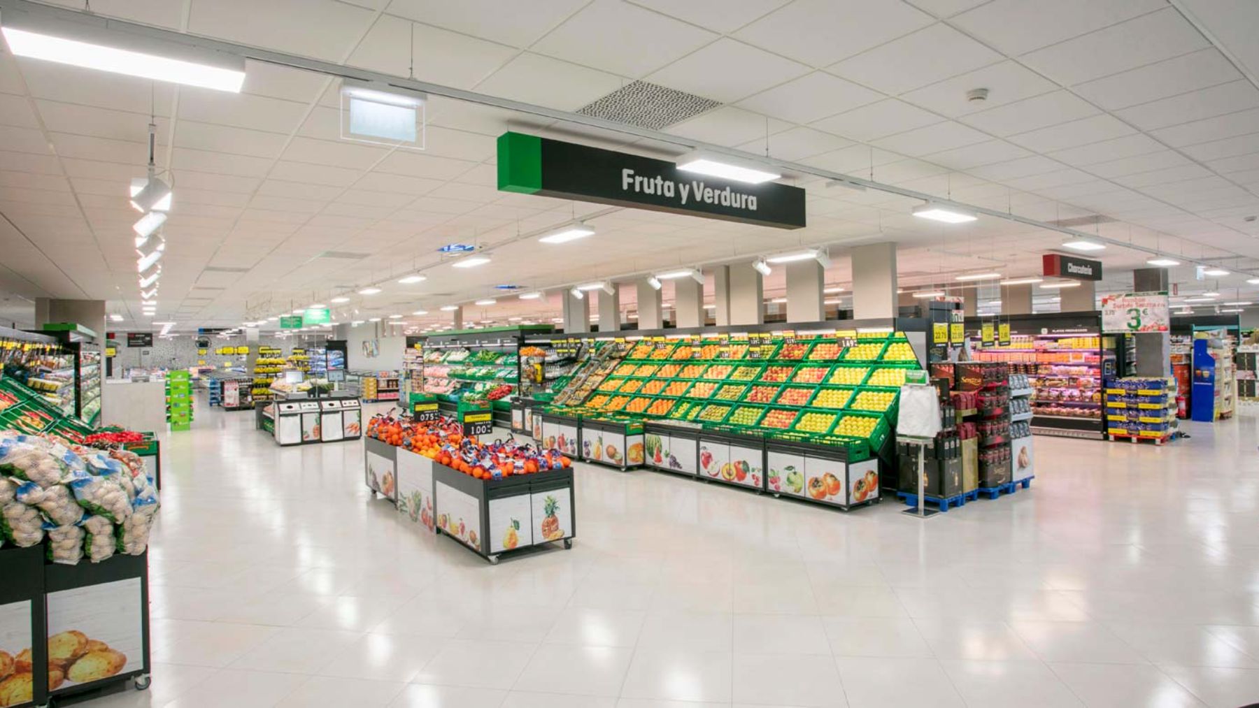 Sección frutas y verduras de Mercadona.